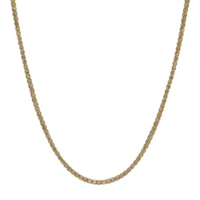 22K Multi Tone Gold Chain W/ Clustered Rondelle Beads