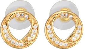 AanyaCentric Elegant Gold Plated Ad American Diamond Earrings for Women Girls of All Ages