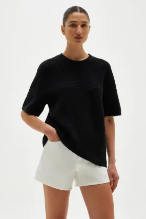 Assembly Label - Aubrey Knit Tee - Black