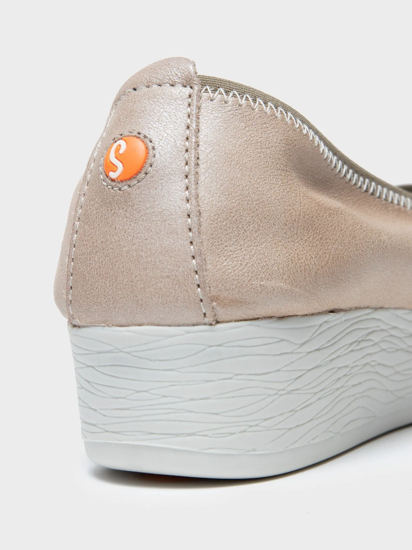 Beige Elasticated Ballerinas