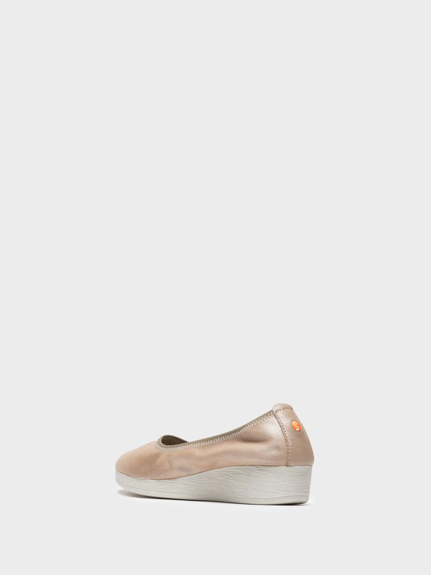 Beige Elasticated Ballerinas