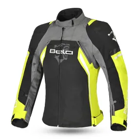 BELA Elanur Lady Textile Motorcycle Touring Jacket Black Grey Yellow