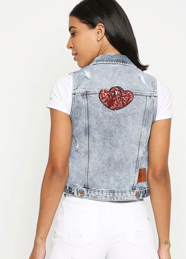 Boston Denim Vest Jacket