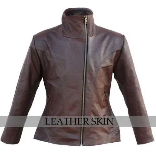 Brown Women Leather Jacket