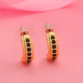 Candy Crystal Collection Gold Plated Green Crystal Stud Earrings