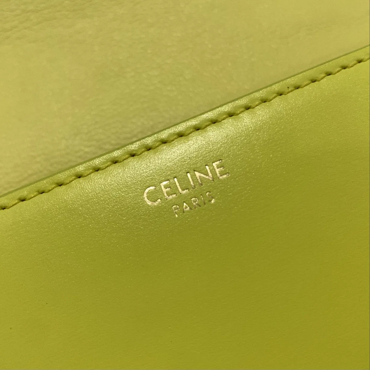 CE Chain Shoulder Bag Cuir Triomphe Green For Women 7.9in/20cm