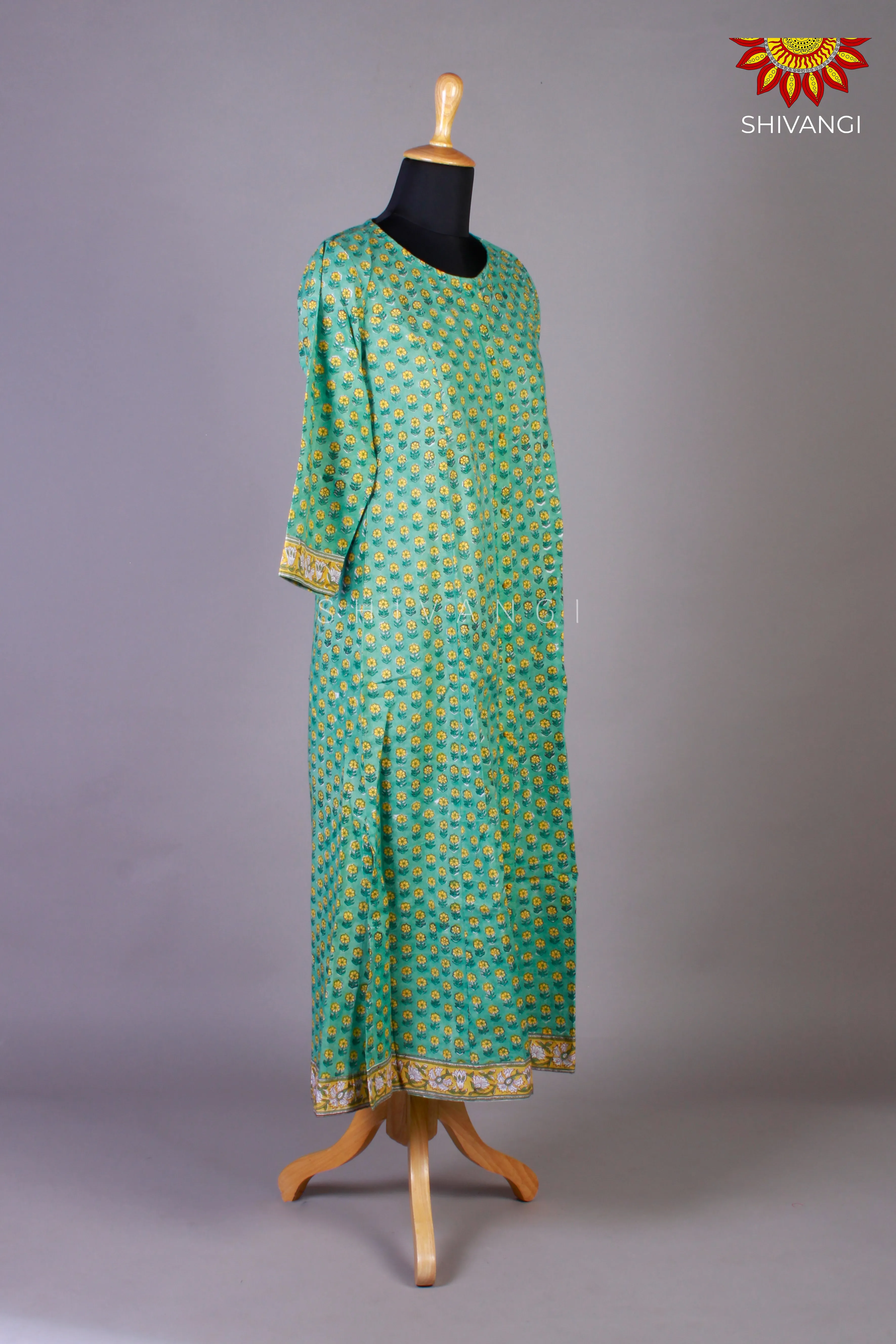 Cotton Kurti For Women - Green