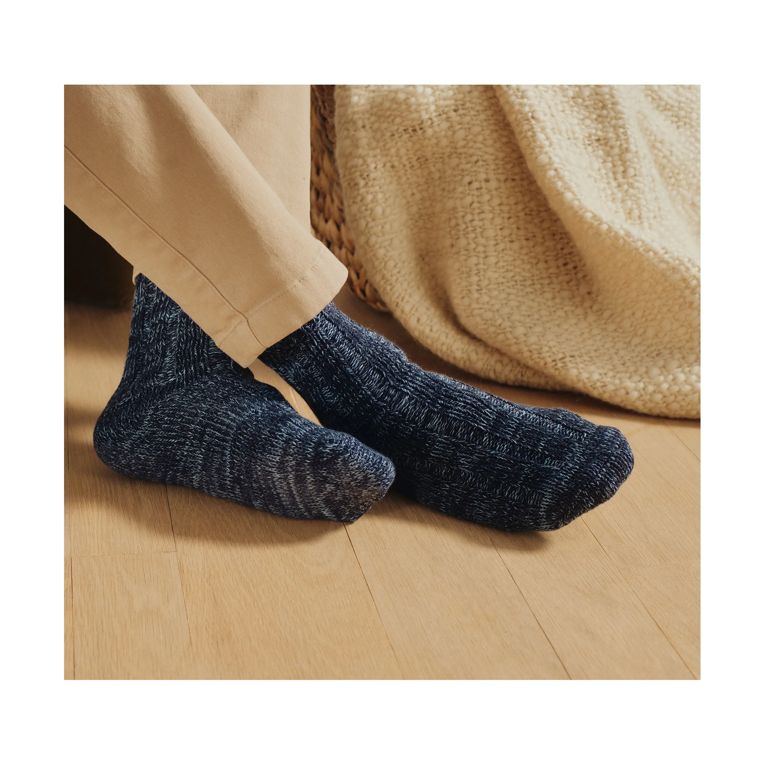 Cotton Twist Socks Women Blue