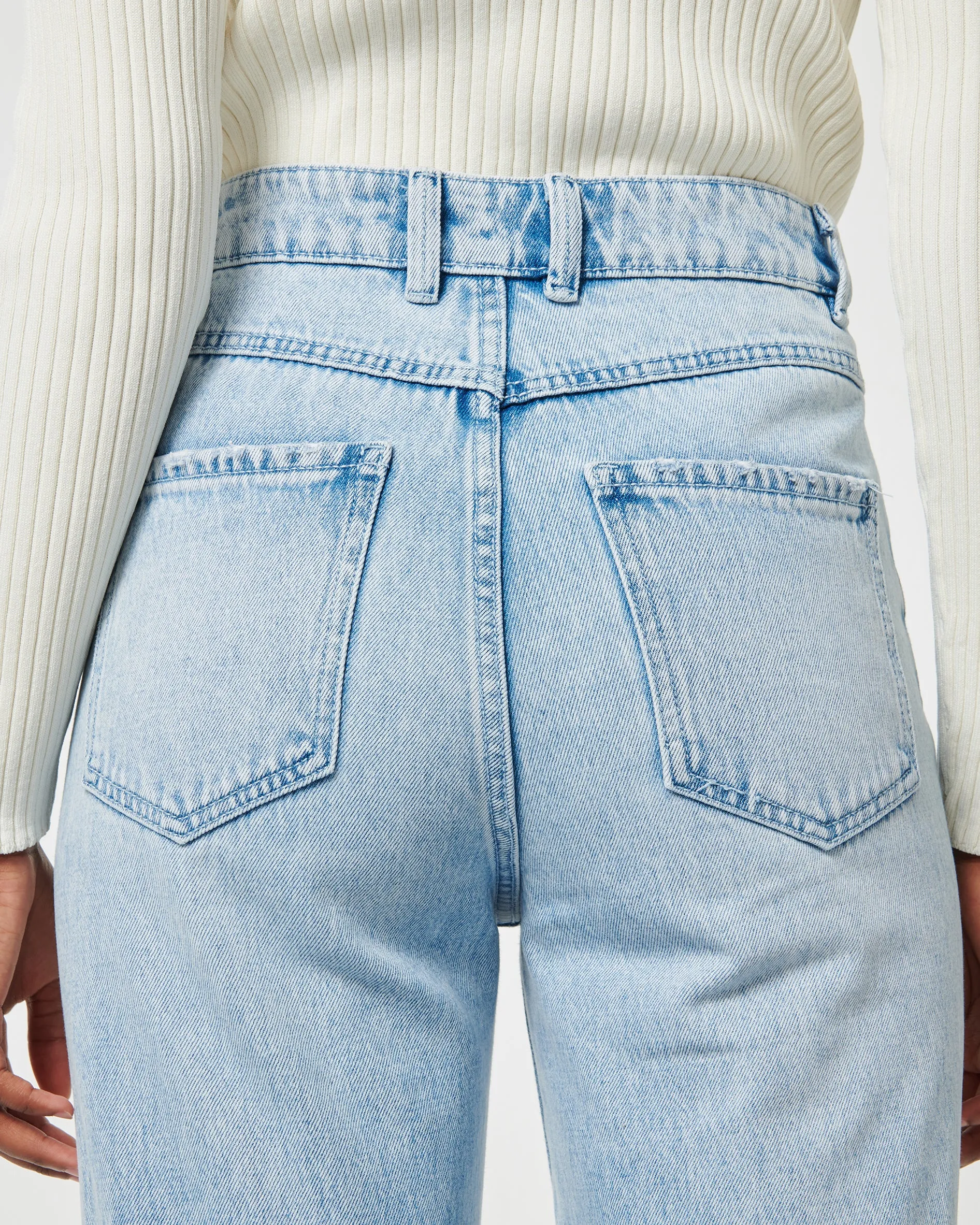 Denim Pimkie Light blue high waisted straight jeans