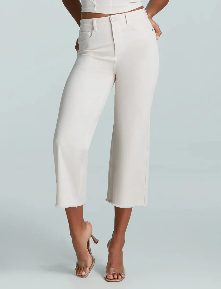 Do It All Denim High-Rise Cropped Wide Leg