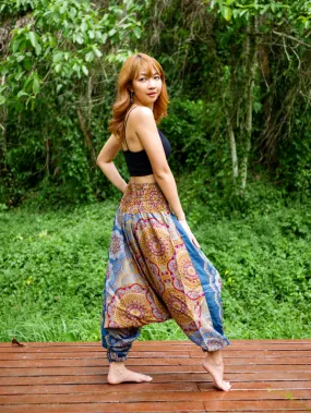 Earth Tone Mandala Low Cut Harem Pants