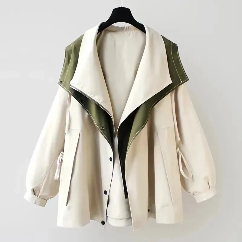 ELENA ELEGANTE TRENCH BICOLORE