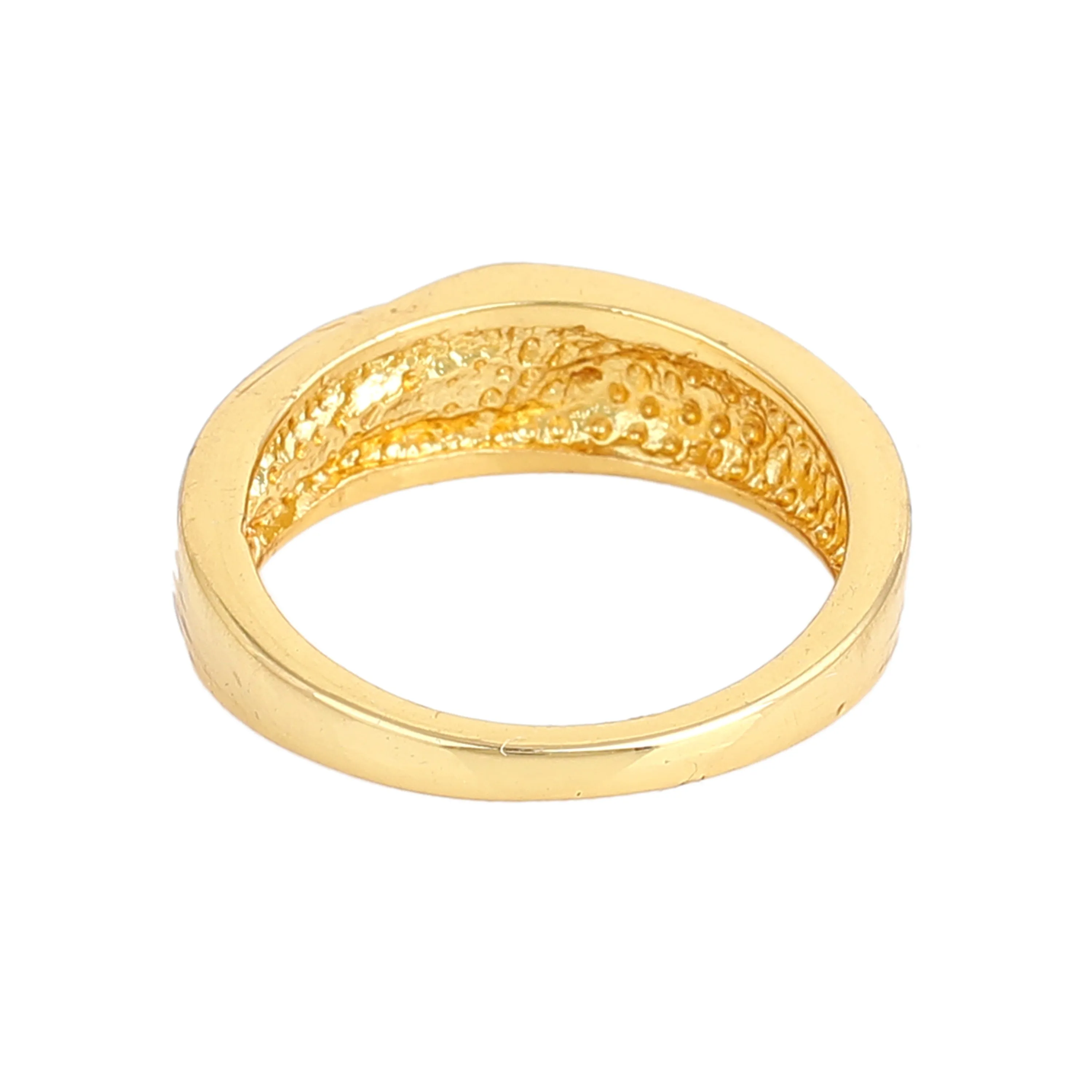 Estele Gold & Rhodium Plated Splendid Finger Ring with Crystals for Women