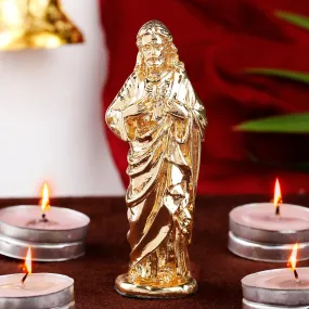 Estele Gold Plated Almighty Jesus Christ Idol showpiece for Gifting/Home Decoration.