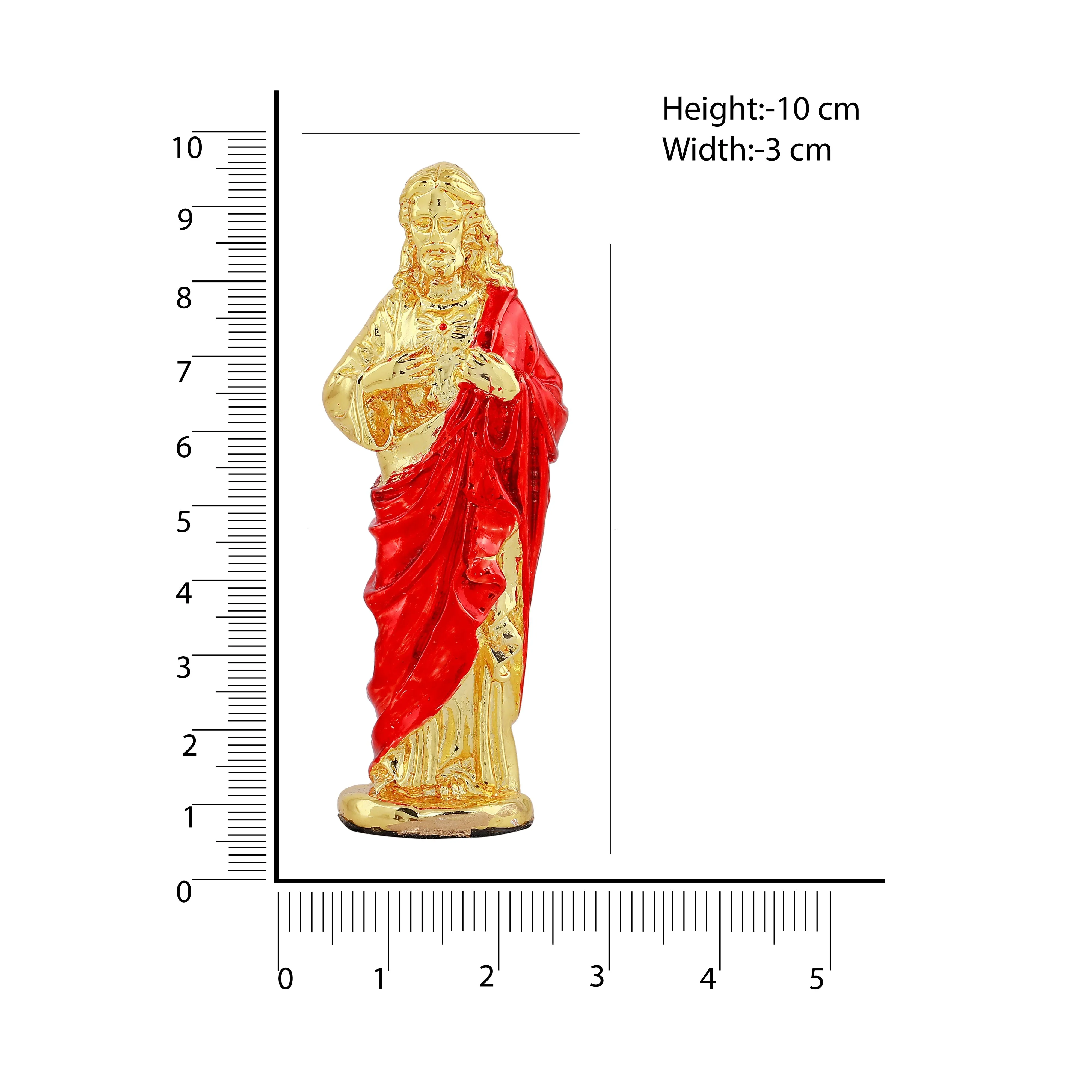 Estele Gold Plated Almighty Jesus Christ Idol with Enamel Color