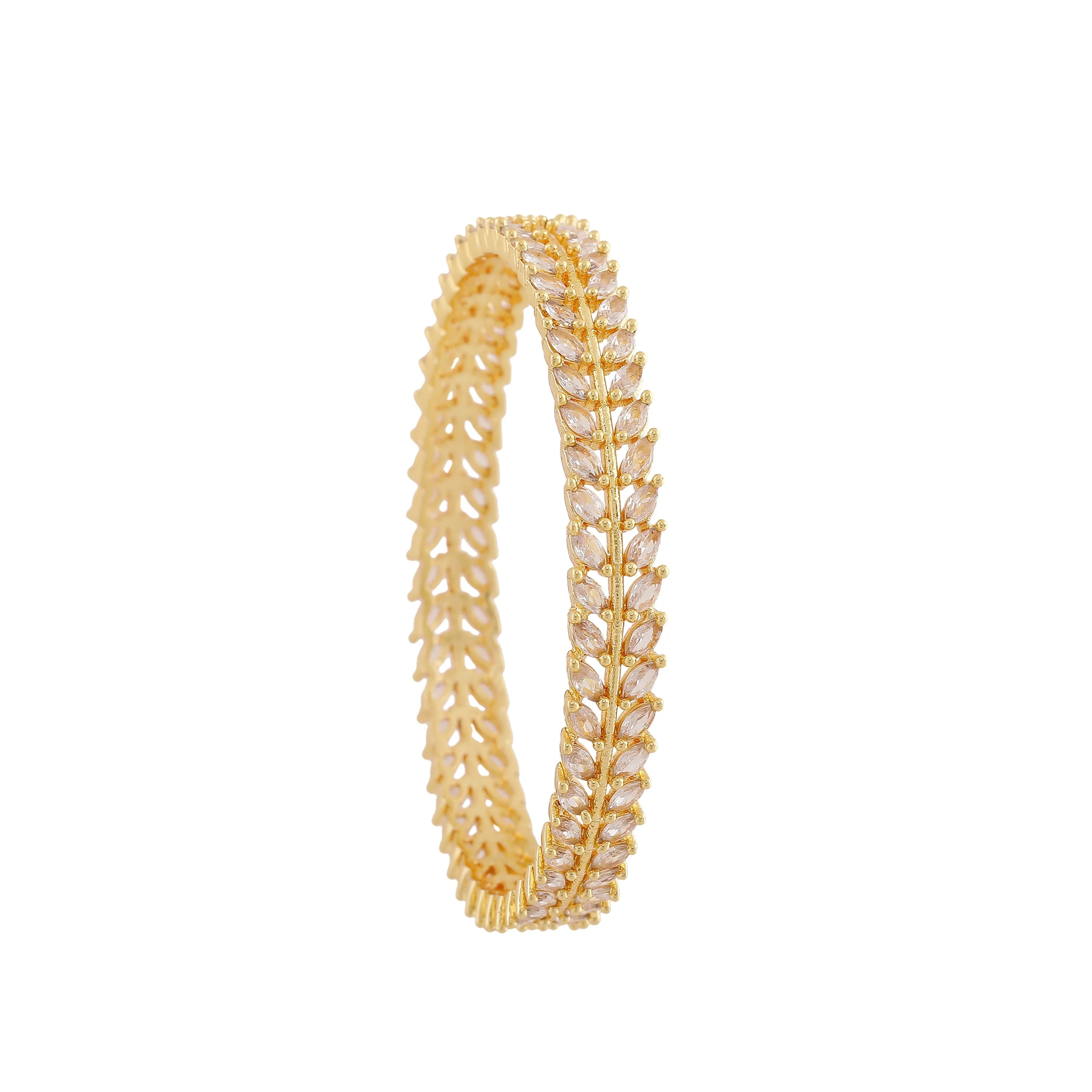 Estele Gold Plated CZ Attractive Designer Bangles for Women