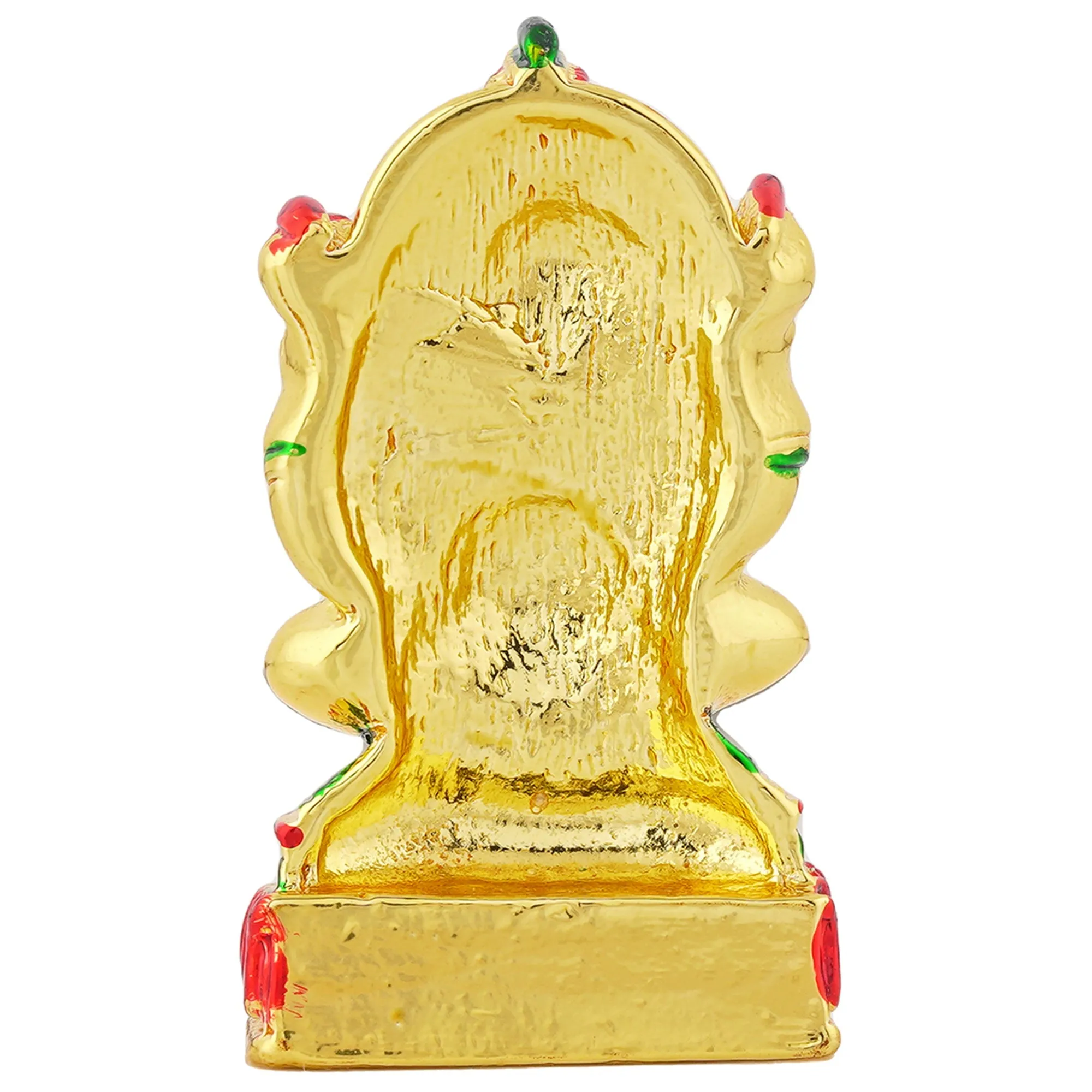 Estele Gold Plated Divine Ganesha with Multi Color Enamel Idol