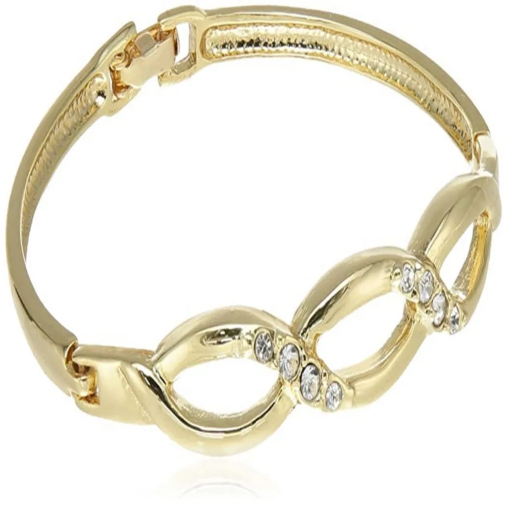 Estele Gold Plated DNA Twist Cuff Bracelet for women