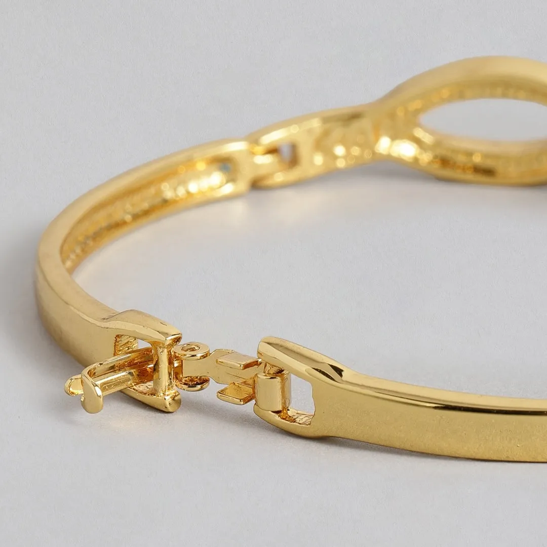 Estele Gold Plated DNA Twist Cuff Bracelet for women