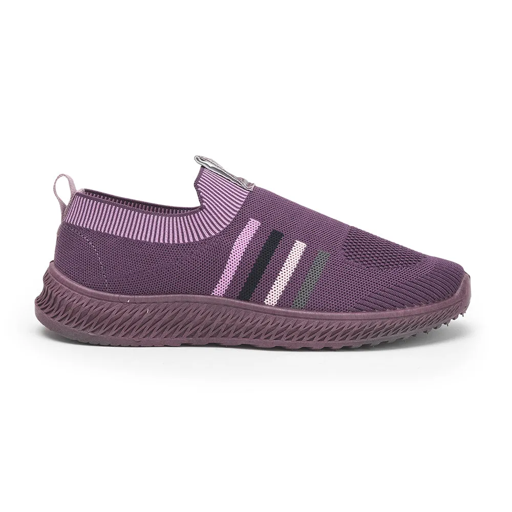 Force 10 Casual Non Lacing Shoes For Ladies (Purple) REEMO-01E By Liberty