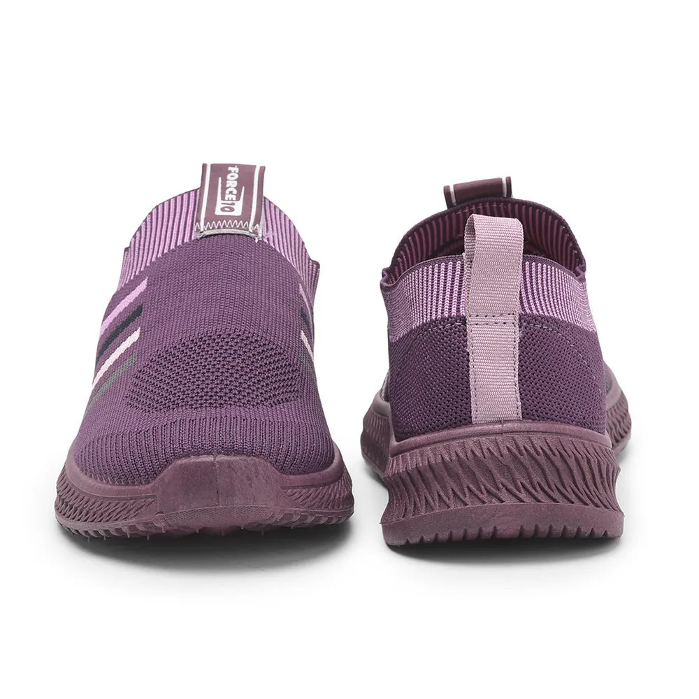 Force 10 Casual Non Lacing Shoes For Ladies (Purple) REEMO-01E By Liberty