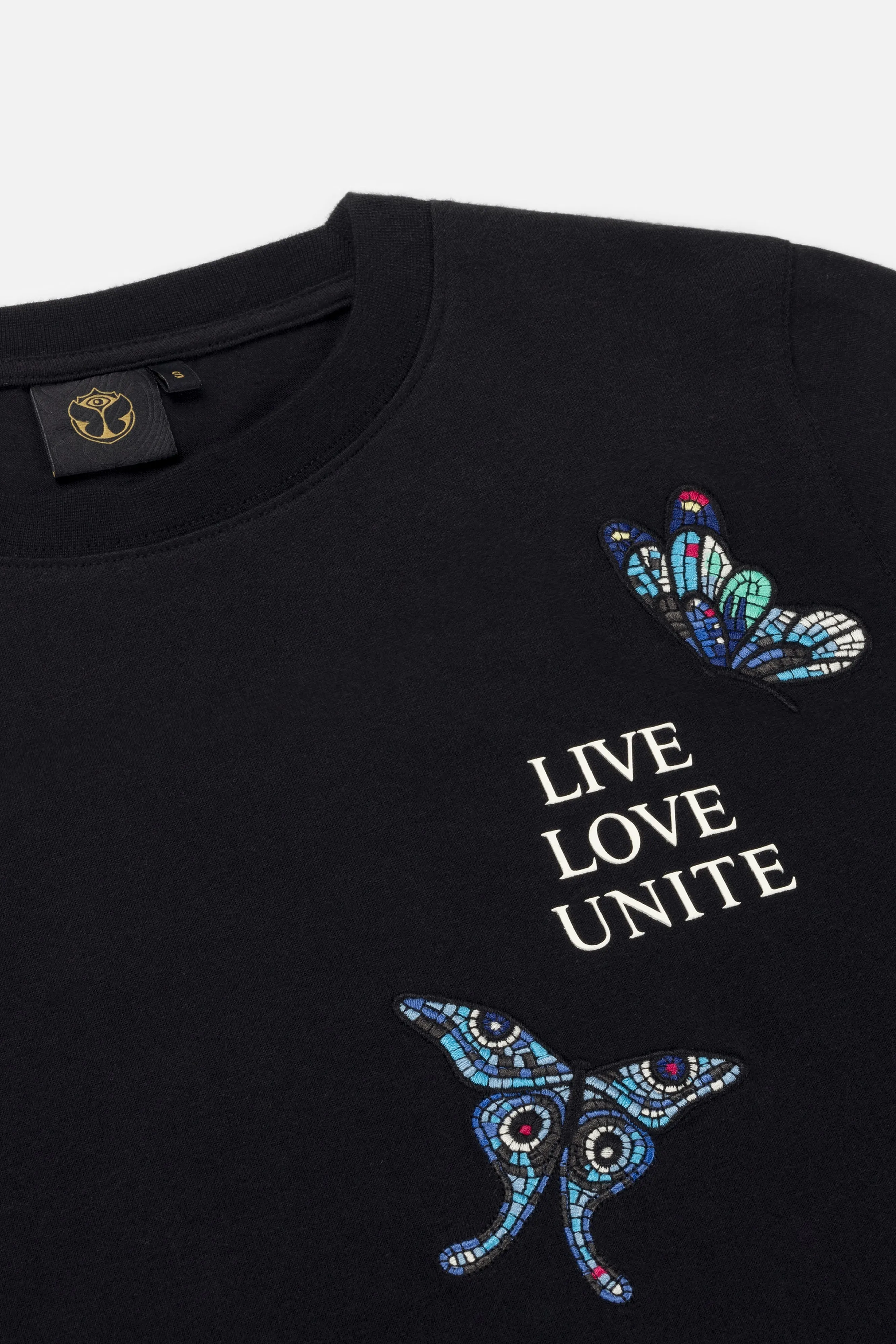 Womens Graphic T-Shirt with Stairway and Butterfly Design