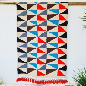 Triangle Pattern Cotton Rug