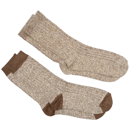 Women's Outdoor Boot Hiking Marled Twisted Cotton 2 Pair Pack Socks